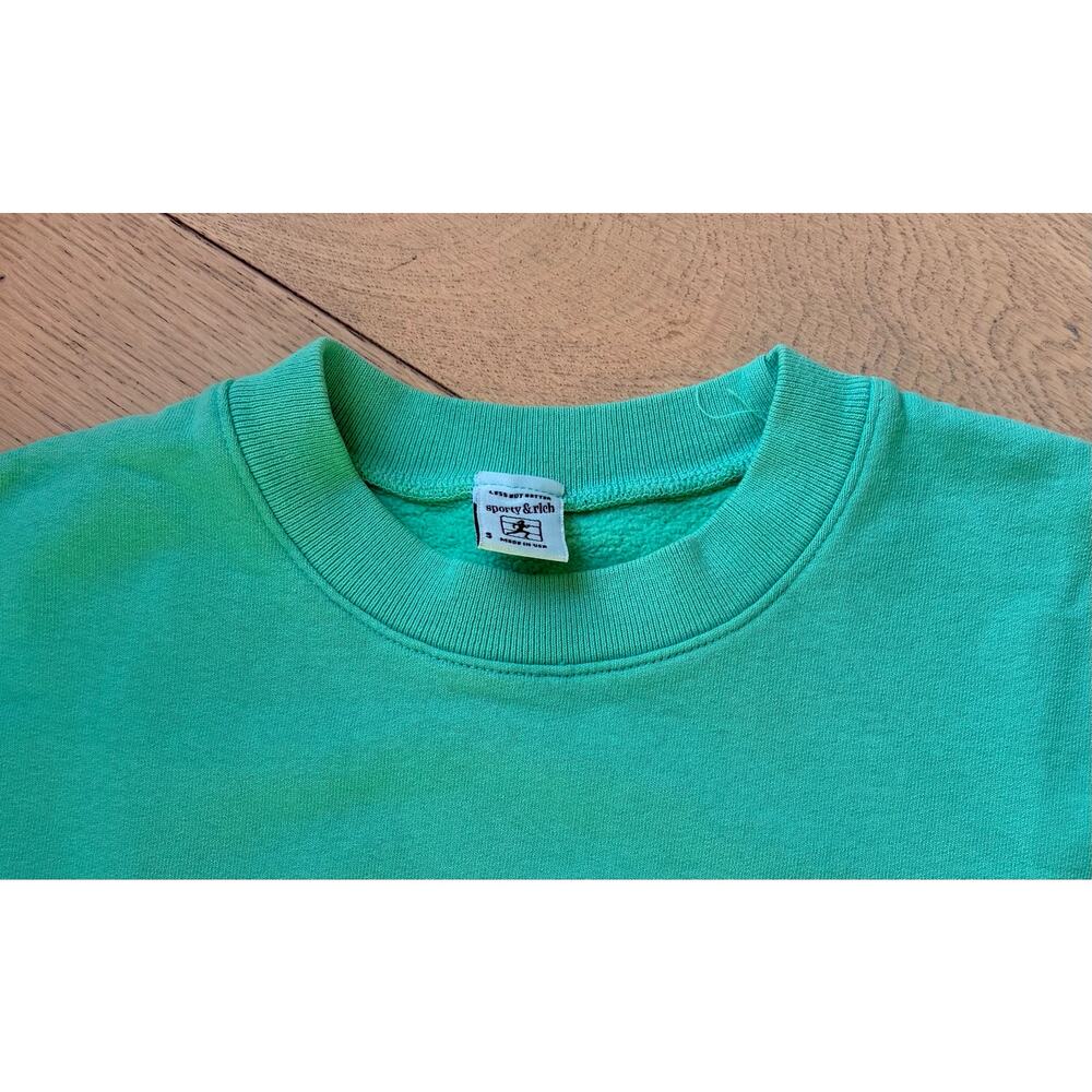 Sporty & Rich Crewneck sweatshirt - NWOT - Size Small - Junior Mint - Picture 2 of 6